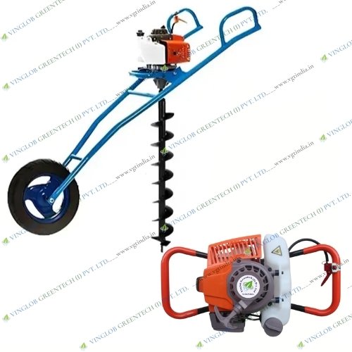 68CC 2 Stroke Earth Auger with Trolley (Non Foldable Trolly) - Image 3