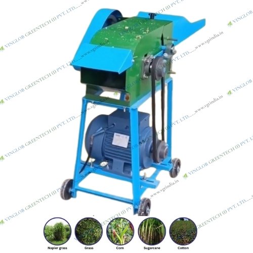 Horizontal Chaff Cutter/Grass Cutter Machine with 2 HP Motor, Cutting Capacity 200-400 Kg/hr