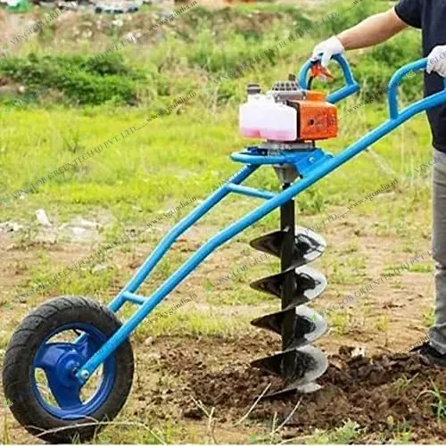 68CC 2 Stroke Earth Auger with Trolley (Non Foldable Trolly) - Image 6