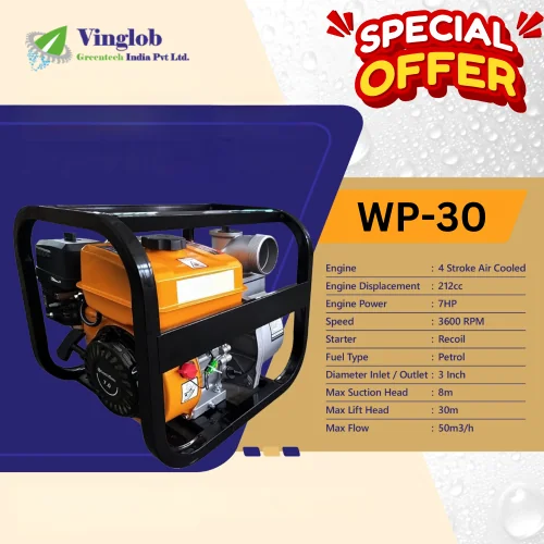 Water Pump 3X3, 7 Hp Petrol Engine Premium