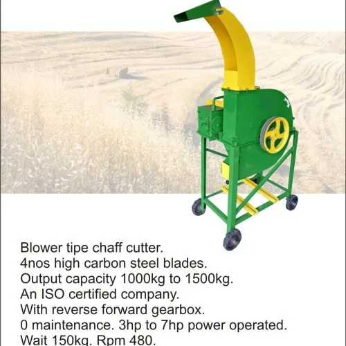 BLOWER TYPE CHAFF CUTTER 3Hp Motor