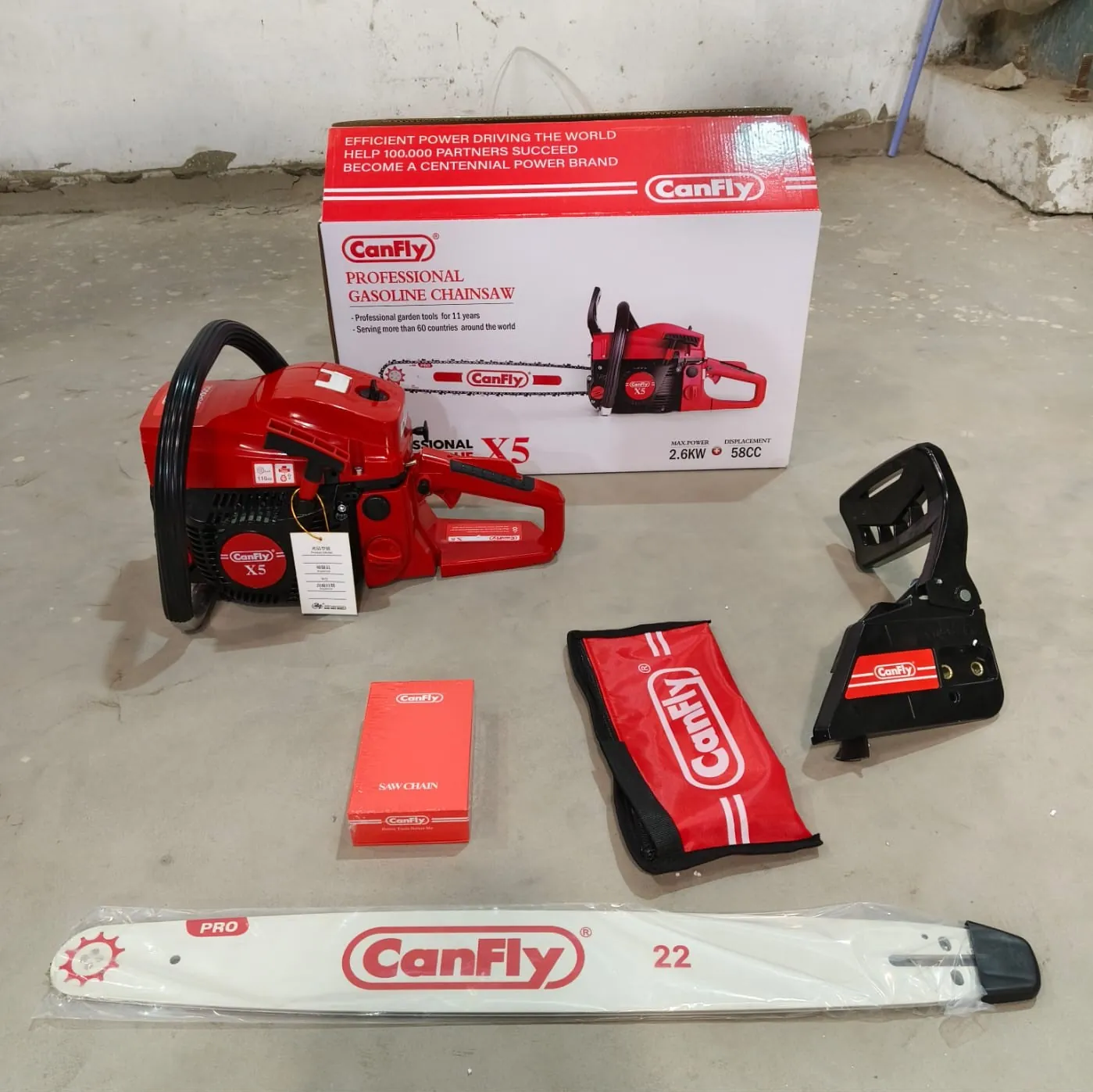 58CC Petrol Chainsaw with 22 inch Guide Bar - Image 5