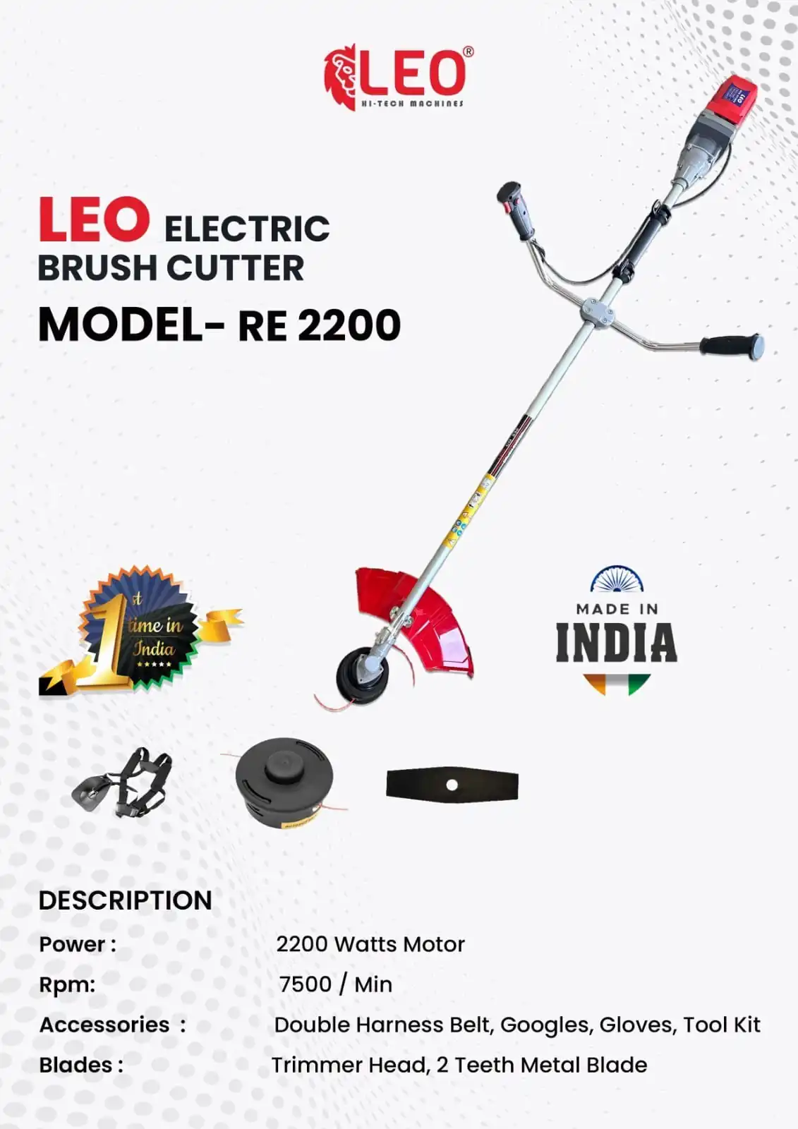 LEO ELECTRIC BRUSH CUTTER 2200W